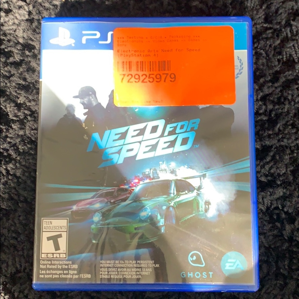 NEED FOR SPEED FOR PS4